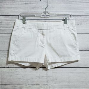 J. Crew 4 inch Chino Shorts (White)